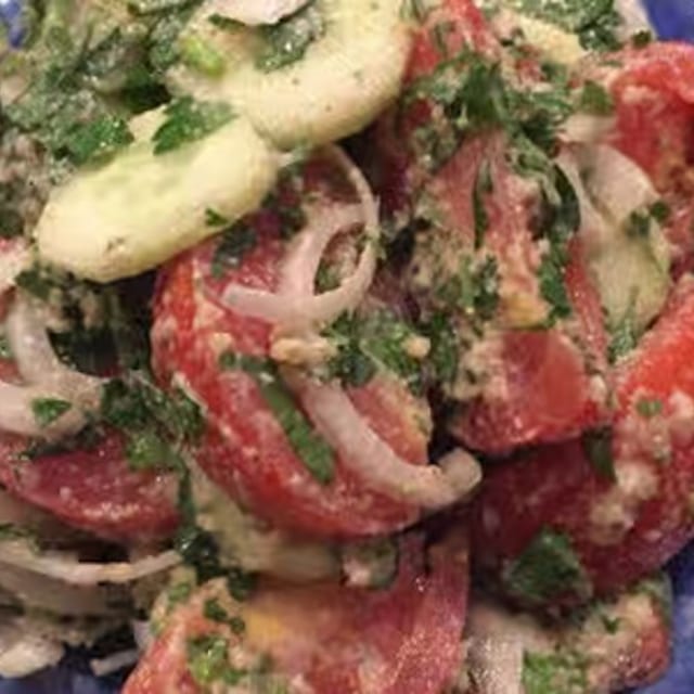 Lobio Salad with Walnuts.